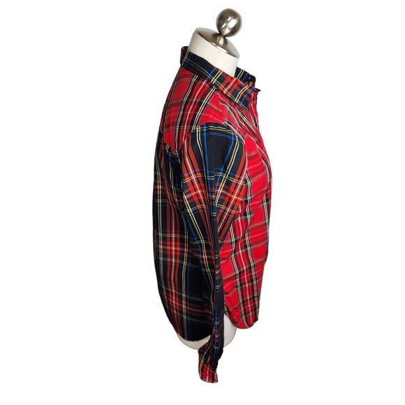 J. Crew Classic Fit Button Up Shirt Mixed Stewart Tartan Plaid Women's Size 6 - Picture 6 of 15